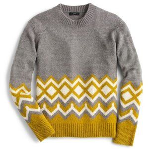 J. Crew Fair Isle Geometric Crewneck Sweater